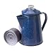 GSI Outdoors 12 Cup Enamelware Percolator in Blue for Campsite, Cabin, RV, Farmhouse Kitchen