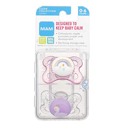 MAM Pacifiers, Baby Pacifier 0-6 Months, Best Pacifier for Breastfed Babies, 'Clear' Design Collecti - medicalbooks.filipinodoctors.org