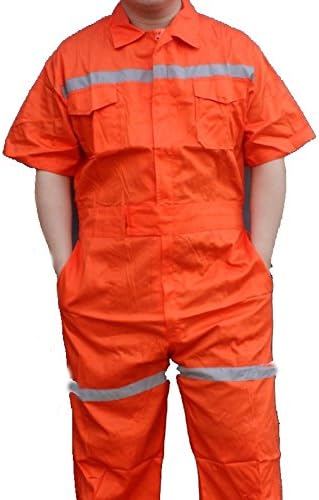 Decalon Unisex Short-Sleeve Basic Cotton Work Coverall