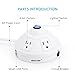 Upgraded Tower Power Strip with USB by BESTEK – Vertical 6 Outlet 6 Foot Long Power Cord, 3 USB Charging Ports … (Gray)