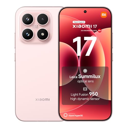 XIAOMI 17 Smartphone 12+512GB Alpine Pink Leica Summilux Optical Lens,Unlocked