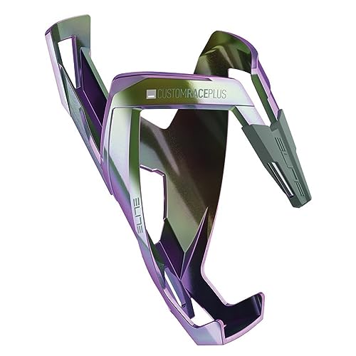 Elite Custom Race Plus Flaschenhalter – Glänzend Grün-Violett – Leicht, Stabil & rutschfest – Universal für Rennrad, MTB, Gravel & E-Bike – Trinkflasc