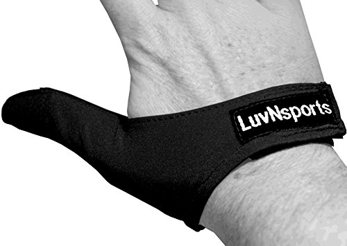 LoveNSports - Bowling Ball Thumb Socks Insert around Wrist - Tape Replacement with Grip Support- Right Glove Saver (Black)