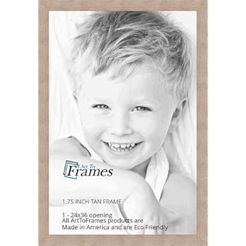 ArtToFrames 24x36 inch Clear Stain - Distressed Wood Wood Picture Frame, WOM82223-102-24x36