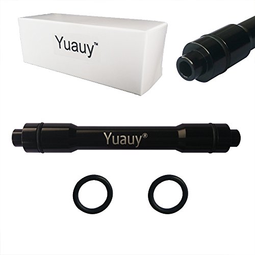 Yuauy Black 15mm Thru Axle to 5mm Quick Release Skewers Hub Adapter Conversion Mountain Bike Bicycle + 2 pcs free rubber ring