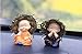 4pcs Cute Monks Figurine Statue Car Interior Display Decoration Car Dashboard Ornament Car Home Office Decor