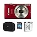 Canon PowerShot ELPH 180 Point Shoot Digital Camera, 20.MP, 8X Optical Zoom Lens, and AccessoryBundle (Red)