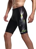 Neleus Men's Jammer Swimsuit Solid Swim Short,58,Black(us-M /ASIAN-XL)