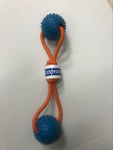 COOYOO Dog Nylon rope The ball Chew Toy with Ball for Tug of War with Your Small Medium and Large Size Puppy