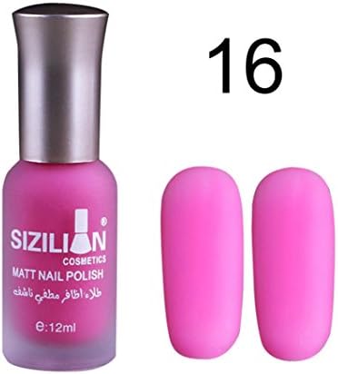 Matoen 12ml Matte Dull Nail Polish Fast Dry Long Lasting Nail Art Matte Nail Polish Gel (P)