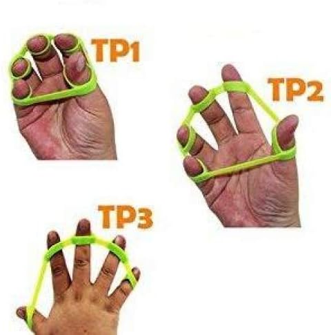 Gudhi Hand Grip Strengthener Finger Stretcher Grip Pull Exerciser Trainer (Green)
