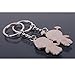 4EVER Cool Stainless Alloy Metal Silver Couple Keychain (Gift Boxed) Weapon Sweetheart Pendant Lovers Key Key Chain Best for Romantic Valentine's Day Wedding Anniversary (A Pair) (Kiss Kids)