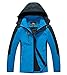 TBMPOY Men's Mountain Rain Jacket Windproof Insulated Coats Hooded Outdoor Windbreaker Camping Hiking