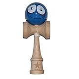 Super Kendama With Blue Smiley Face Ball And Extra String