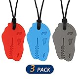 Sensory Chew Necklace for Kids, Boys or Girls - Chewing Necklace Teething Necklace Teether Necklace Chew Toys Teething Toys - Designed for Chewing Autism Sensory Teether Toy