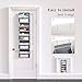 Magicfly Over the Door Organizer with 5 Large Pocket Clear Windows Wall Hanging Storage for Pantry Baby Nursery Bathroom Closet Dorm, Grey