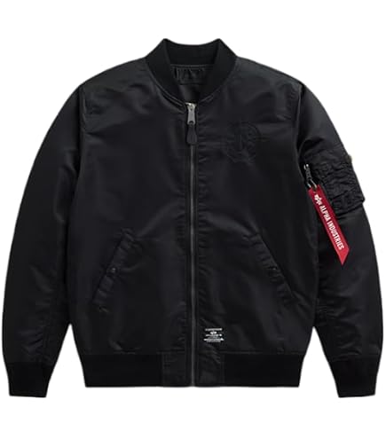 Amazon.com: Alpha Industries Men's MA-1 Flight Jacket - Black