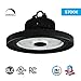 LEDMyplace High Bay LED Lights - Adjustable 100-150W, 5700K Cool White, 23300 Lumens, IP65 Super Bright Round LED Shop Lights, UL & DLC Listed - 1-10V Dimmable Ceiling Light for Garage, Workshops