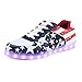 SAGUARO Low Top Led Light Up Shoes Mens Womens Shiny Fun Night Sneakers with USB Charger