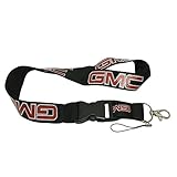 1pcs GMC Auto Lanyard Workout Gear Office And Auto Car Keychain Accessories Motorbike Superbike Lanyard With Webbing Strap Quick Release Buckle
