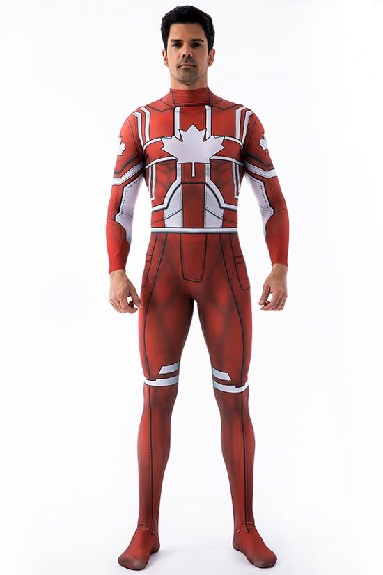 Morph Yourself: Men's Superhero & Villain Zentai Fancy Dress Costumes (Hero 5, M)