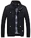 Olrek Men's Autumn And Fall Stand Colllar Outerwear Jacket Coat