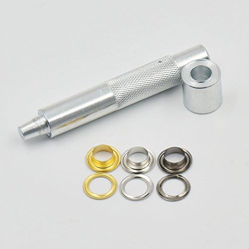 100 sets Grommets Eyelets 4/16" 3/10" 3/8" 1/2" 6mm 8mm 10mm 12mm + One Tool for Clothes Self Backing