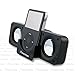 Black Mini iPod Speakers for iPod Nano 3rd Generation, iPod Touch, iPod Classic, iPod Video, iPod Nano, iPod Photo, Creative Zen Vision M, Sandisk Sansa, Microsoft Zune, Microsoft Zune 2 Portable Tavel Folding Speakers