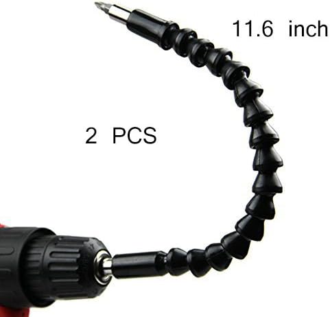 Screwdriver Extension Drill Bits- THREE TO ONE Flexible 11.6 Inch Drill Bit Holder Shaft Connecting Link for Electronic Drill Connection pack of 2