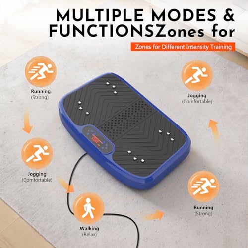 Vibration Plate Exercise Machine Weight Loss, Full Body Workout Vibration Plate Lymphatic Drainage,199 Adjustable Speeds Power Shaping Vibrating Plate Built-in Bluetooth Speaker