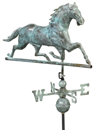 Good Directions Horse Weathervane, Blue Verde Copper