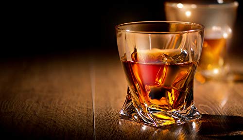 5-tlg Whisky-Set Karaffe Trinkgläser - Geschenk-Set aus Glas - Whiskey Dekanter 800ml mit 4 Whiskygläser 300ml für Rum, Scotch, Cognac - Männer Geschenk - mit Geschenkbox – Bild 4
