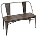 WOYBR Steel, Bamboo Oregon Dining Bench, 18.50