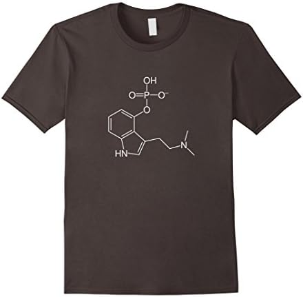 Men's Psilocybin Molecule T-Shirt Medium Asphalt