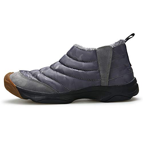 ulogu Men's Winter Snow Boots Fur Lined Antiskid Cold Weather Shoes - Thumbnail 2