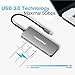 7-in-1 Thunderbolt 3 USB-C Hub with Power Delivery, USB-C to 4K HDMI Adapter/Samsung Dex/DVI Display Adapter,SD Card Reader for MacBook Pro 2018/2017/2016, XPS,Hp Spectre, Surface Pro etc.-Gray