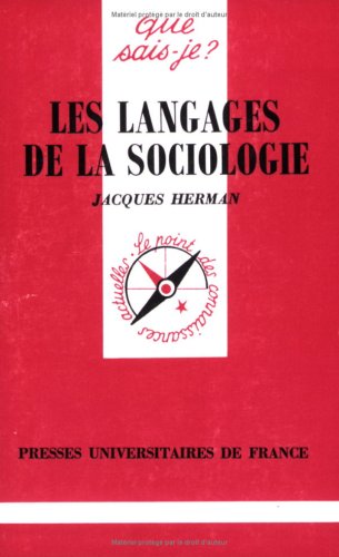 Les langages de la sociologie by Jacques Herman, Que sais-je?