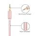 CableCreation Braided 3.5mm Audio Cable 6FT/1.8m, 3.5mm Male to Male Stereo Aux Cable Premium Metal for Smartphones, Laptops, Tablets, MP3 Player, Home/Car Stereos, Rose Gold