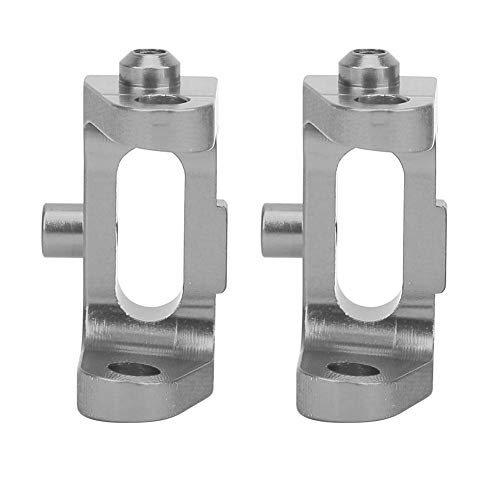 Tbest RC Metal Front Caster Block, 1 Pair RC Car Front Caster Block Car Model Accessories for KYOSHO 4WD Optima Maxima 1/10 Off-Road Vehicle(Silver)