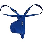 Golirsteca Men's Silky Smooth U Convex Pouch G-String Underwear Free Button Breathable Mesh T-Back Underpanties