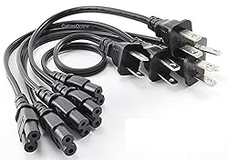 CablesOnline, 5-Pack 1ft 2-Prong Figure-8