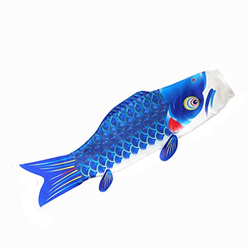 COGEEK Carp Wind Sock Flag Colorful Style Mini Koinobori Gifts Fish Wind Streamer Home Party Decorations (Blue, 15.7)