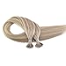 Moresoo 20 Inch Nano Human Hair Extensions 50s 40g Pre Bonded Extensions Color 18 Ash Blonde Highlighted with 613 Blonde Nano Loop Hair Extensions Human Hair