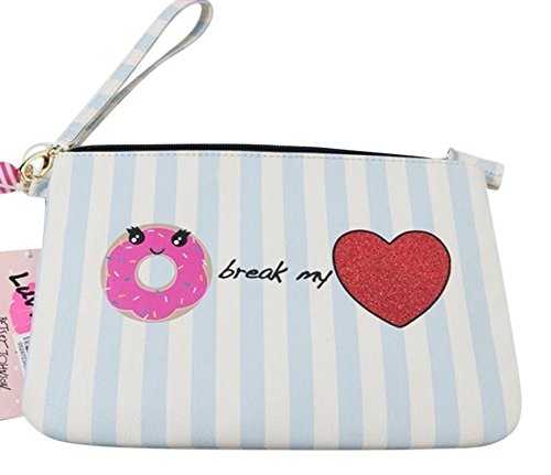 Betsey johnson womens donut pouch wristlet