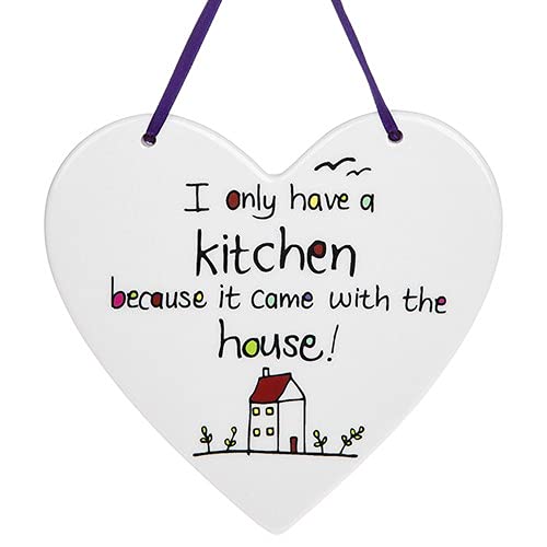 Just Saying It Came With The House Ceramic Heart Shaped Hanging Plaque Gift Idea 310609