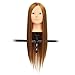 Training Mannequin, Luckyfine 24'' Natural Golden Super Long Hair Mannequin Hairdressing Head, Synthetic Hair Styling Head with Clamp, Model Head for Makeup, Hair Hairdressing, Jewelry Display