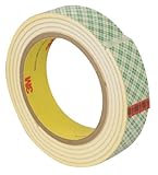 3M Double Coated Urethane Foam Tape 4008 Off-White, 1 Inch x 4 Yards 1/8-inch