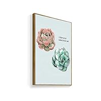 Framed Canvas Home Artwork Decoration Succulent Plant Canvas Wall Art for Living Room, Bedroom - 16x24 inches