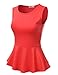 J.TOMSON Women's Peplum Sleeveless Tank Top (S-3XL)