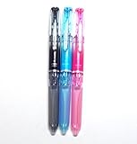 Pilot Hi-Tec-C Coleto 5 Color Multi Pen Body Component - Clear Black, Clear Pink, Clear Blue (Set of 3 Color) [Komainu-Dou Original Package]